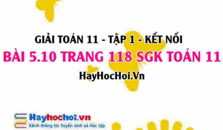 Giải bài 5.10 trang 118 Toán 11 tập 1 SGK Kết nối tri thức